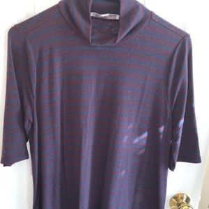 LOFT mock neck short sleeve shirt